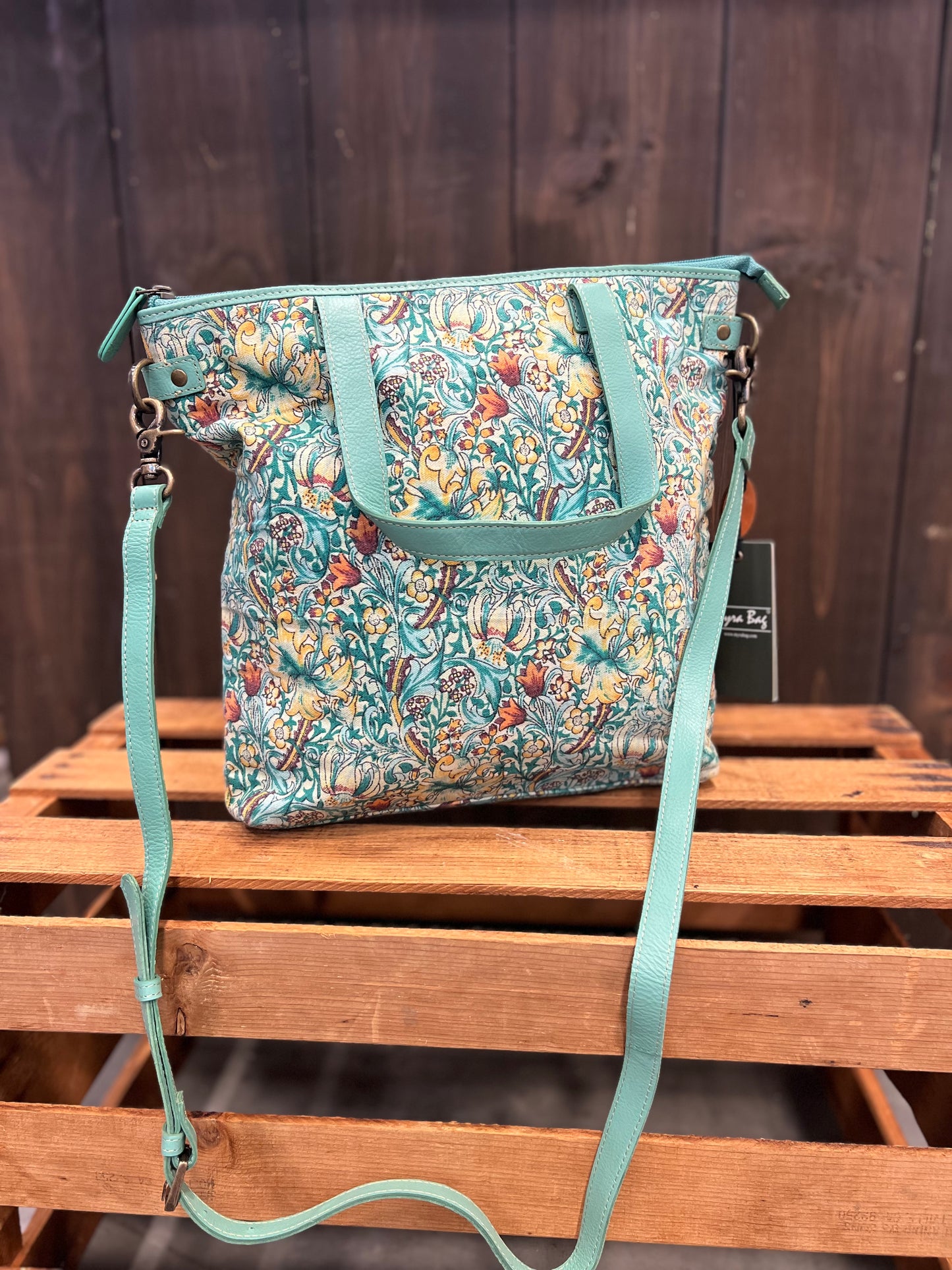 Floral Robin - Large Shoulder Bag