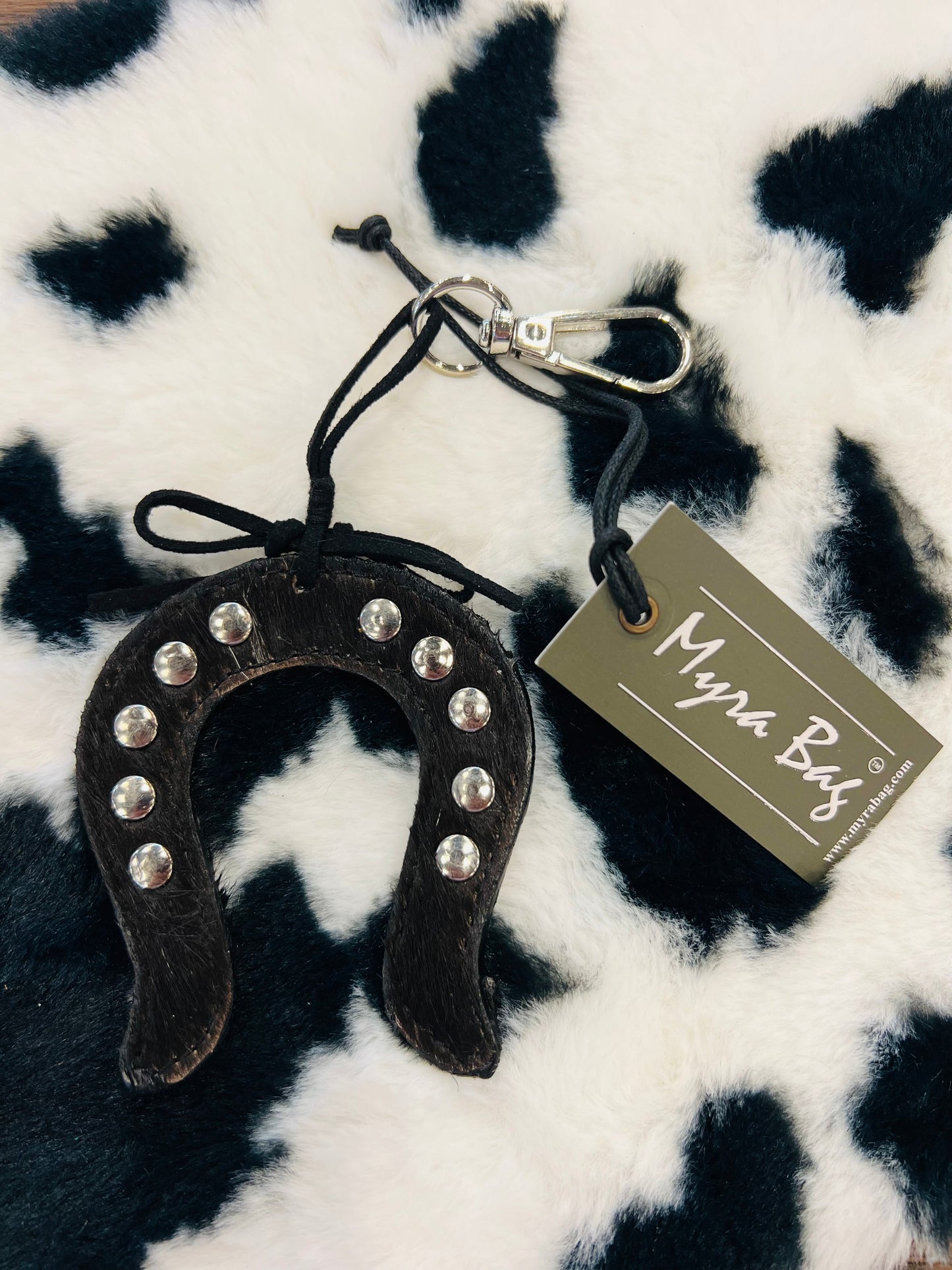 Studded Horseshoe - Large Key Fob