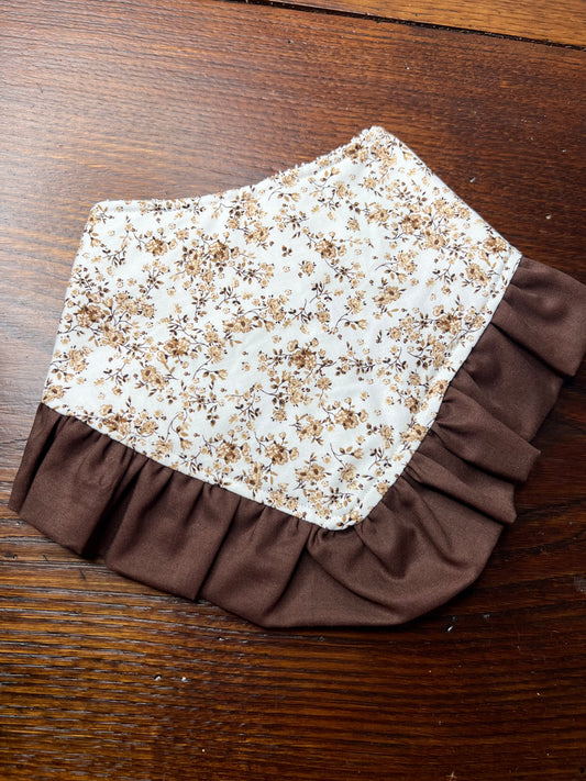 Brown Floral Bib (G)