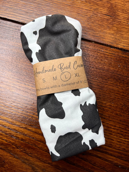 Black Cow Print - Large Bowl Cover