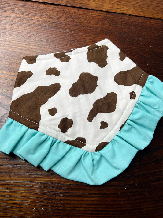 Brown Cow Print Bib (G)