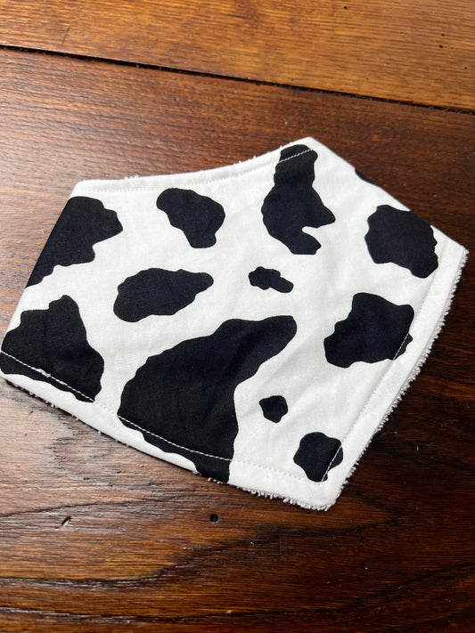Black Cow Print Bib (B)