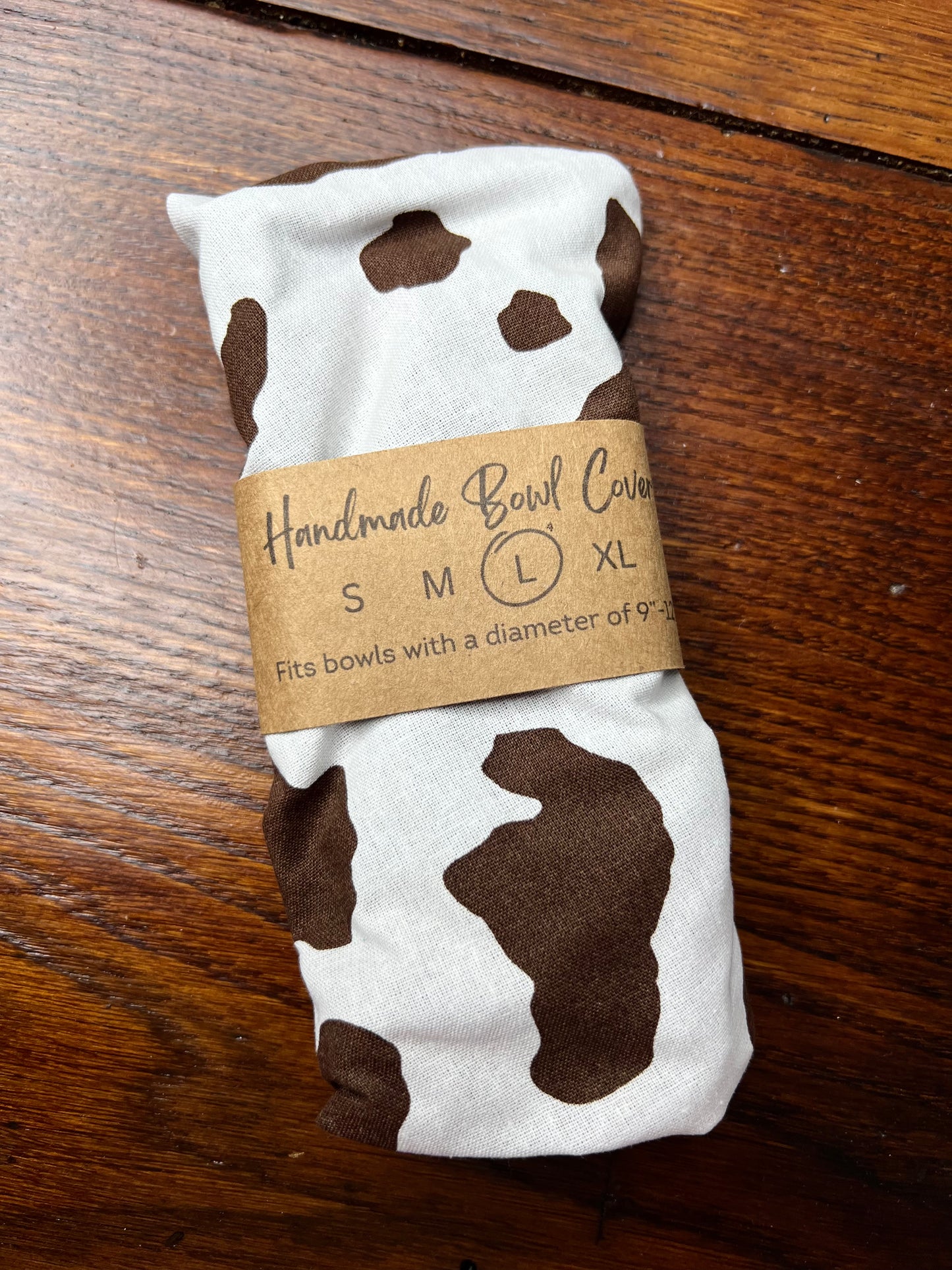 Brown Cow Print - Large Bowl Cover