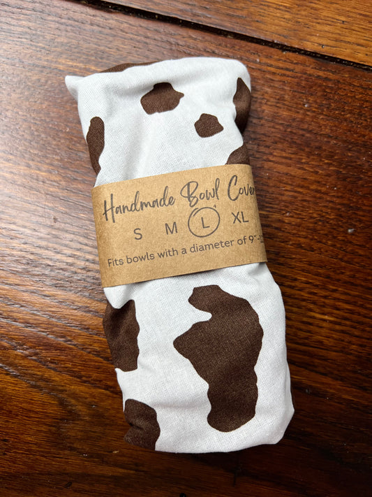 Brown Cow Print - Large Bowl Cover