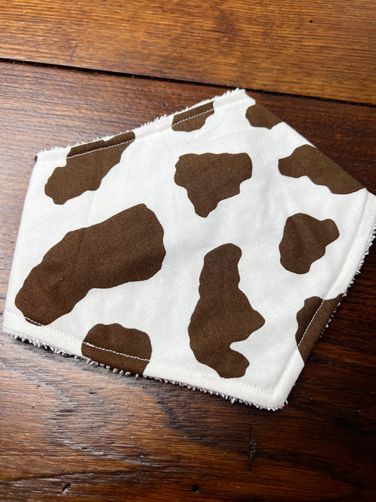 Brown Cow Print Bib (B)