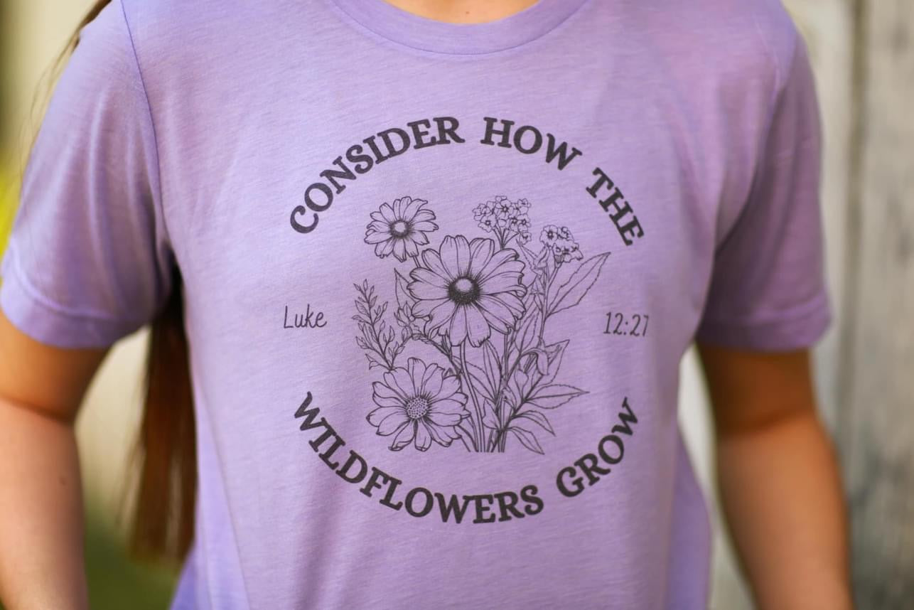 Luke 12:27 Wildflowers Tee