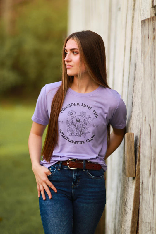 Luke 12:27 Wildflowers Tee