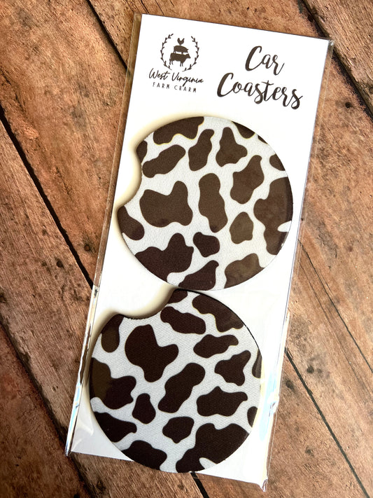 Brown Cow Print - Coasters